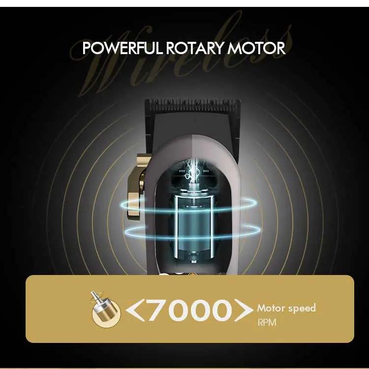 WMARK NG-134 Wireless Charging Hair Clipper with powerful rotary motor