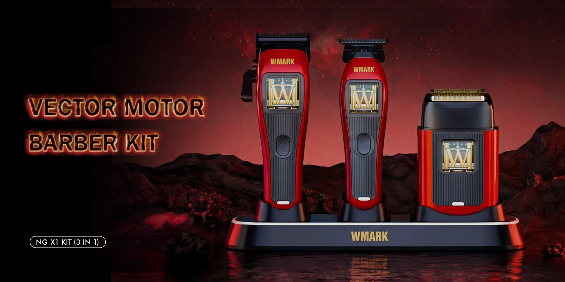 WMARK NG-X1 KIT professional vector motor barber kit