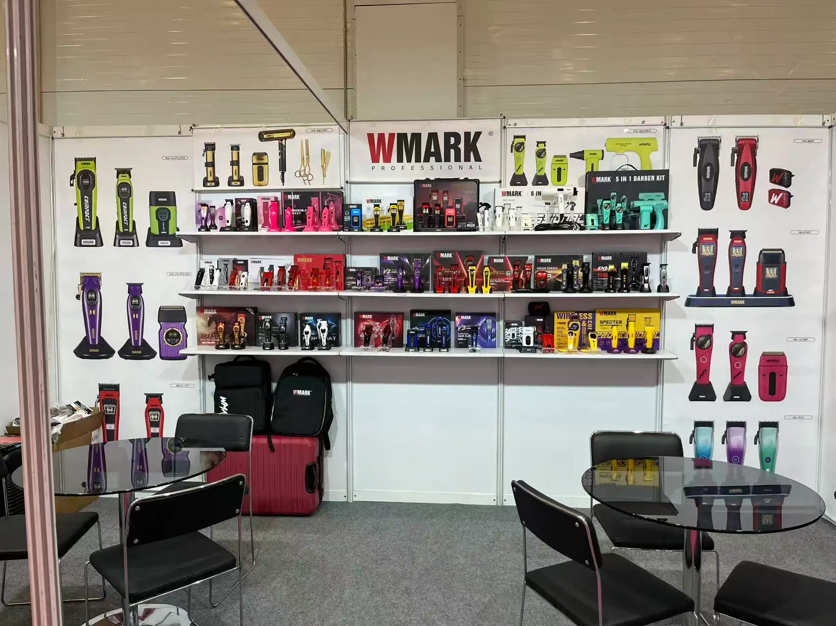 Premium WMARK hair clipper and trimmer display for B2B wholesale