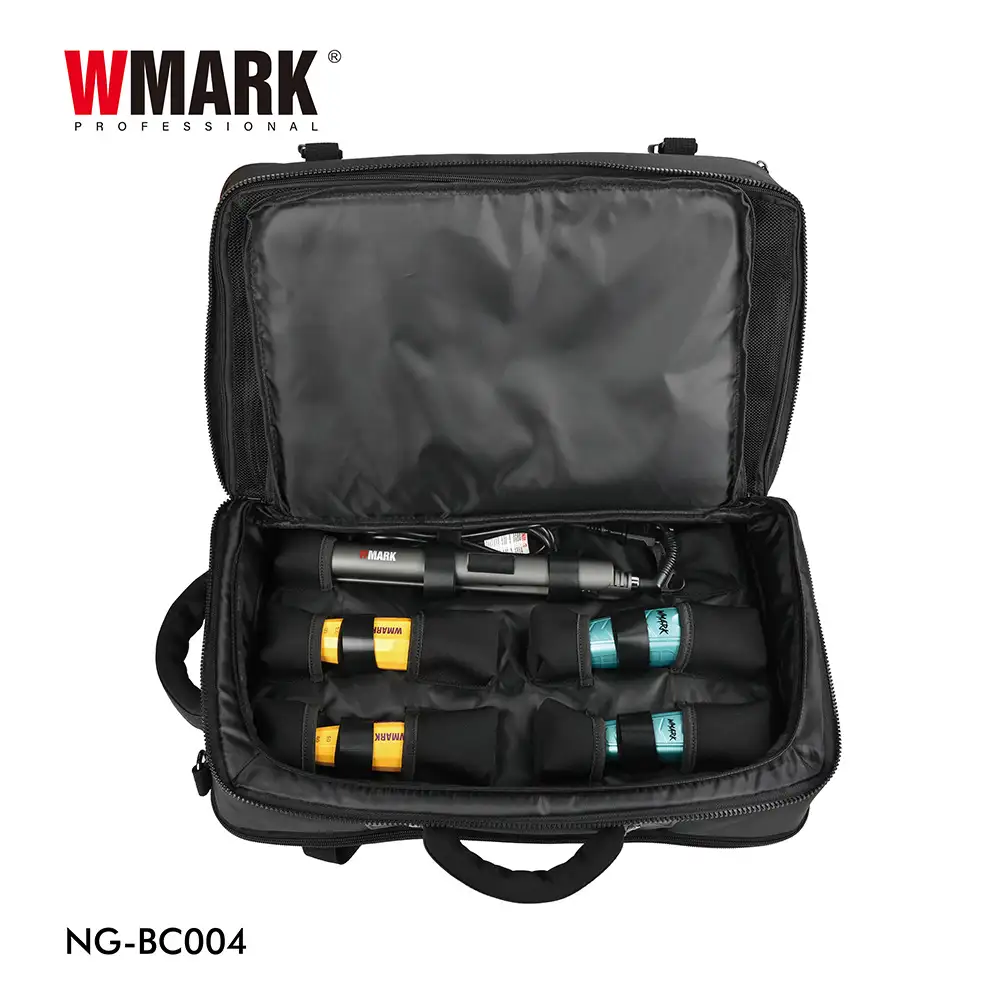 Large capacity barber backpack for clippers and salon equipment