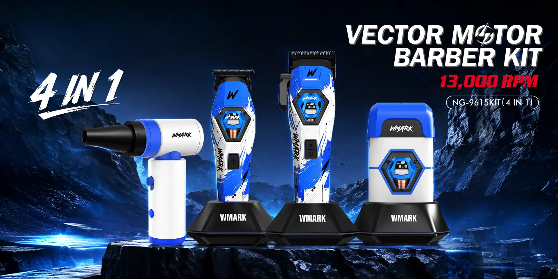 WMARK 4 IN 1 Vector Motor Barber Kit